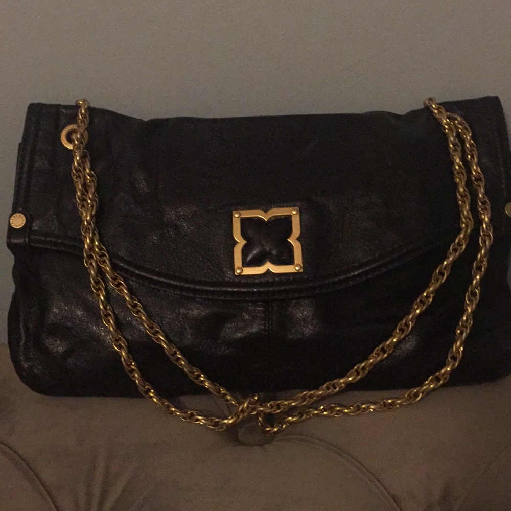 Bcbg maxazria black leather crossbody/shoulder bag